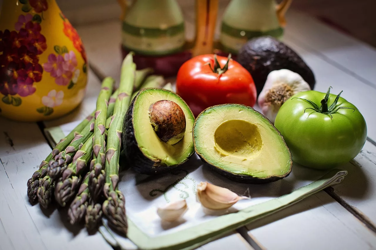 vegetables are arranged beautifully on a table