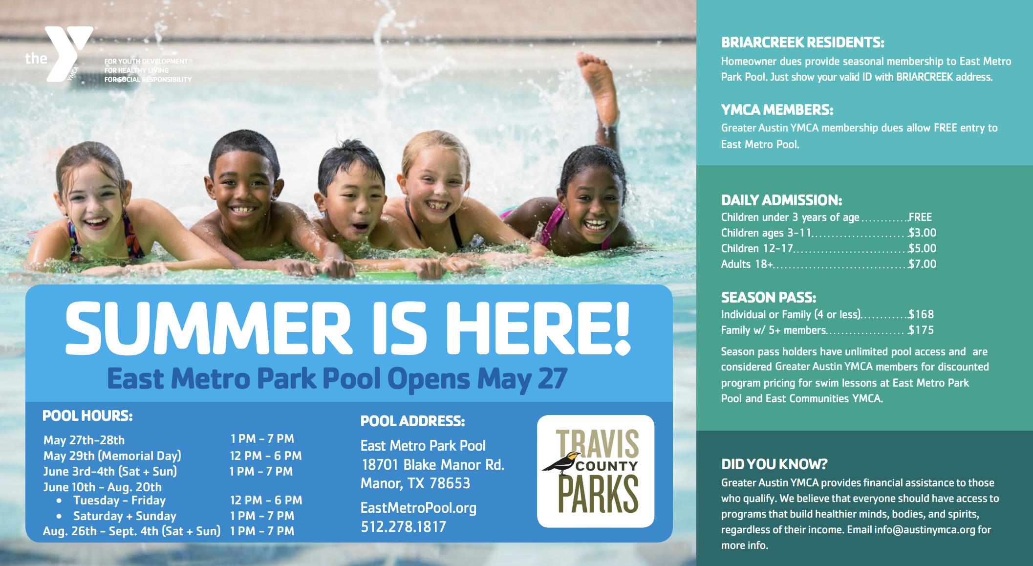 East Metropolitan Park Pool Hours